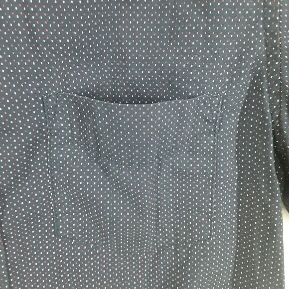 Airwalk Adult Mens Small Blue With Dots Short Sleeve Button Up Shirt - Picture 2 of 7